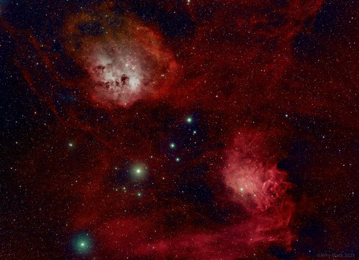 IC 405 Flaming Star + IC 410 Tadpole Nebulae Tweaked version 3