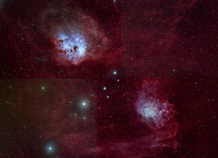 IC 405 Flaming Star + IC 410 Tadpole Nebulae