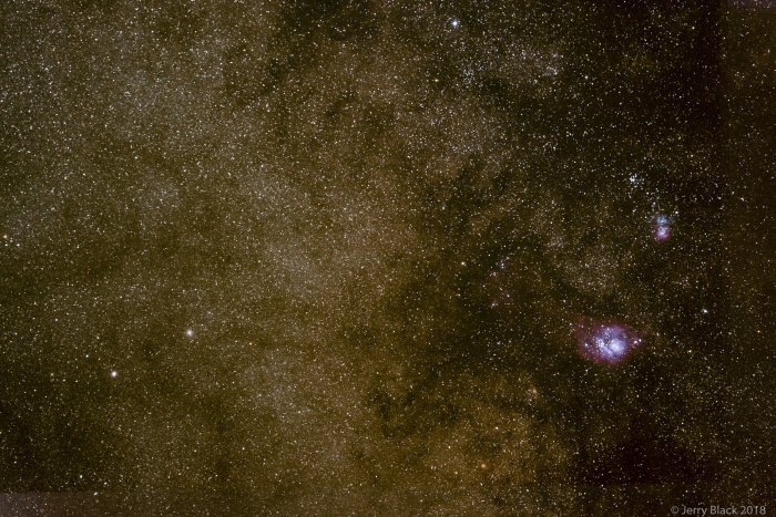 M8 Lagoon Nebula and M20 Trifid Nebula